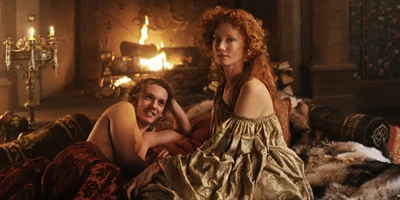 A Young Earl Of Oxford Lying In Bed With A Young Queen Elizabeth I