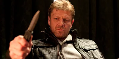 Sean Bean Holding Knife