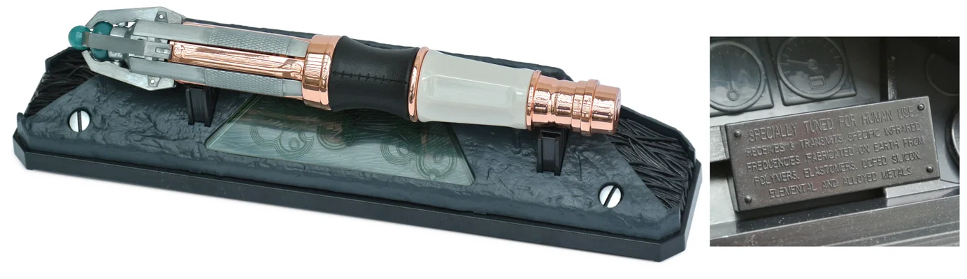 Doctor Who Sonic Screwdriver Remote Doctor Who Sonic Screwdriver Universal Remote Control TARDIS Stand and Detail