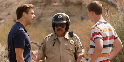 David und Kenny mit einem Polizisten