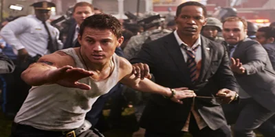 Channing Tatum and Jamie Foxx caught up in action