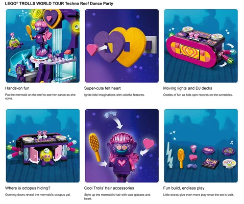 Nahaufnahmen vom Trolls-Set