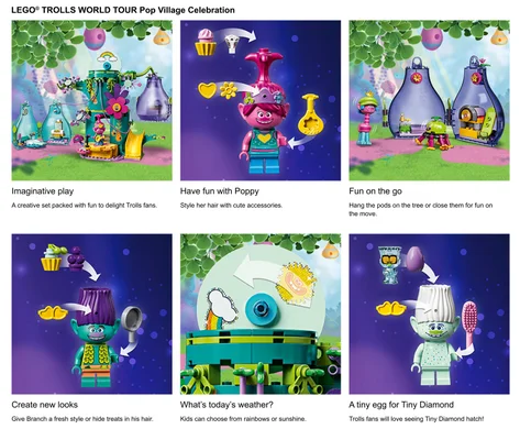 Nahaufnahmen von Pop Village