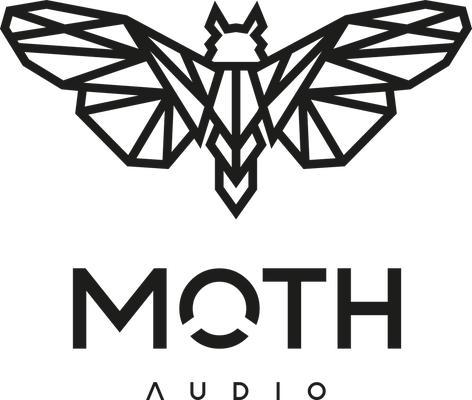 Moth Line Art Logo Black