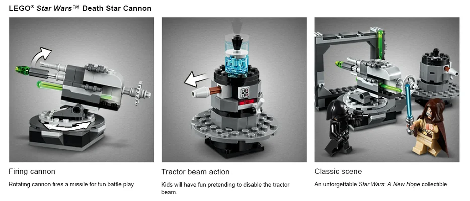 Nahaufnahmen des Star Wars LEGO Sets