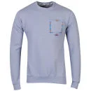 D-Code Men's Luke Aztec Crew Neck Sweatshirt - Pale Blue Marl - S - Pale Blue Marl Bild 1