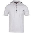 Brave Soul Men's Project Short Sleeved Hooded Polo Shirt T-Shirt - White - S - Weiß Bild 1