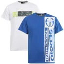 Sergio Tacchini 2-Pack Graphic and Retro T-Shirts - Blue/White - S - Blau/Weiß Bild 1