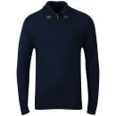 Brave Soul Men's Manroe Shawl Neck Jumper - Blue - M - Blau Bild 1