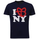 FUBU Men's 'I Love New York' T-shirt - Navy - S - Marineblau Bild 1