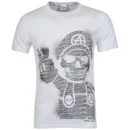 Joystick Junkies Men's Skeleton Mario T-Shirt - White - S - Weiß Bild 1