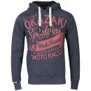 Tokyo Laundry Men's Willard Print Hooded Sweatshirt - Mood Indigo Marl - S Bild 1