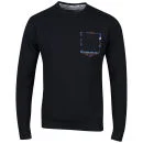 D-Code Men's Luke Aztec Crew Neck Sweatshirt - True Navy - S - True Navy Bild 1