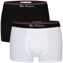 Ben Sherman Men's 2-Pack Boxer Shorts - Black/White - S - Black/White Bild 1
