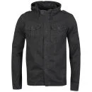 Brave Soul Men's Constructed Cotton Twill Hooded Jacket - Charcoal - S - Dunkelgrau Bild 1