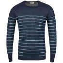 Boxfresh Men's Gael2 12 Gauge Breton Stripe Crew Neck Knit - Navy - S - Marineblau Bild 1
