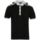 Brave Soul Men's Project Short Sleeved Hooded Polo Shirt T-Shirt - Black - S - Schwarz Bild 1
