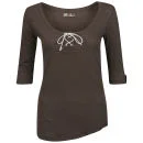 Brave Soul Women's Aisha Tie Top - Dark Chocolate - S - Dark Chocolate Bild 1