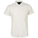 Crosshatch: Men's Mikey All Over Printed Short Sleeve Shirt - Off White - S - Off White Bild 1