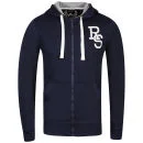 Ringspun Men's Zipa Hooded Sweat - Navy - S - Marineblau Bild 1