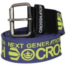 Crosshatch Men's Kicks Canvas Printed Belt - Deep Blue/Acid Lime - S - Deep Blue/Acid Lime Bild 1