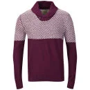 Brave Soul Männer Saber Shawl Neck Pullover - Bordeaux - S - Bordeaux Bild 1