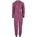 Betty Boop Damen Leopard Print Fleece Onesies - Pink - 8 - Rot Bild 1
