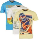 South Shore Men's 3 Pack T-Shirts - Yellow/Ivory/Turquoise - S - Yellow/Ivory/Turquoise Bild 1