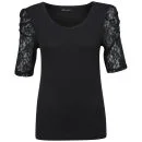 Brave Soul Women's Mischa Lace Sleeve Top - Black - S - Schwarz Bild 1
