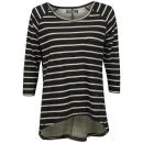 Brave Soul Women's Fraya Striped Top - Cream/Black - S - Cream/Black Bild 1
