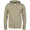 Brave Soul Men's Constructed Cotton Twill Hooded Jacket - Stone - S - Stein Bild 1