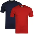 Nike Men's Short Sleeved T-Shirt Navy/Scarlett 2-Pack - S - Navy/Scarlett Bild 1