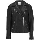 ONLY Women's Fly PU Biker Jacket - Black - XS/UK 4 - Schwarz Bild 1