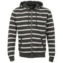 Brave Soul Men's Rocker Striped Zip Thru Hoody - Charcoal - S - Dunkelgrau Bild 1
