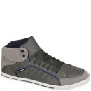 Crosshatch Men's Spindle Quilted Mid Cut Trainer - Light Grey/Mid Grey - 7 - Light Grey/Mid Grey Bild 1