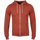 Soul Star Men's Berkley Zip Through Hoody - Rust - XS - Rust Bild 1
