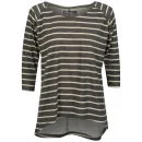 Brave Soul Women's Fraya Striped Top - Cream/Stone Grey - S - Cream/Stone Bild 1