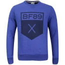 Boxfresh Männer Halixaft Bedruckt Crew Neck Sweatshirt - Blau Marl - S Bild 1