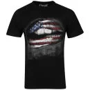 CZoll Herren Lips Photo Druck T-Shirt - Schwarz - S - Faded Black Bild 1