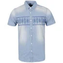 Brave Soul Herren Dartanian Kurzarm Hemd - Jeans - S - Denim Bild 1