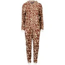 Sleepwear By Tom Franks Women's Micro Fleece Animal Onesie - Giraffe - S-M - Giraffe Bild 1