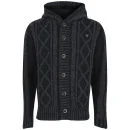 Ringspun Men's Panamint Cable Cardigan - Black Marl - S - Black Marl Bild 1
