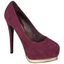 Odeon Women's Velvet Platform Heels - Purple - 3 - Violet Bild 1