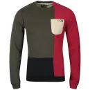 Weekend Offender Men's Leftback Crew Neck Sweatshirt - Khaki - S - Kaki Bild 1