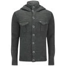 Ringspun Men's Lost Palms Hooded Cardigan - Charcoal Marl - S - Dunkelgrau Bild 1