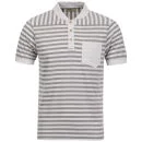 Boxfresh Men's Kacia2 Yarn Dyed Stripe Summer Polo - White - XS - Weiß Bild 1