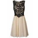 Little Mistress Women's Lace Overlay Prom Dress - Black/Cream - 8 Bild 1