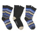 Pepe Jeans Men's Carlos 3 Pack Socks - Grey Marl Stripe/Grey - EU 38-42 - Grau Bild 1