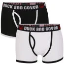 Duck and Cover Men's 2-Pack Contrast Trunk - Black/ White - S - Black/ White Bild 1