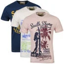 South Shore Men's 3 Pack T-Shirts - Pale Pink/Eggshell/Marine - S - Pale Pink/Eggshell/Marine Bild 1